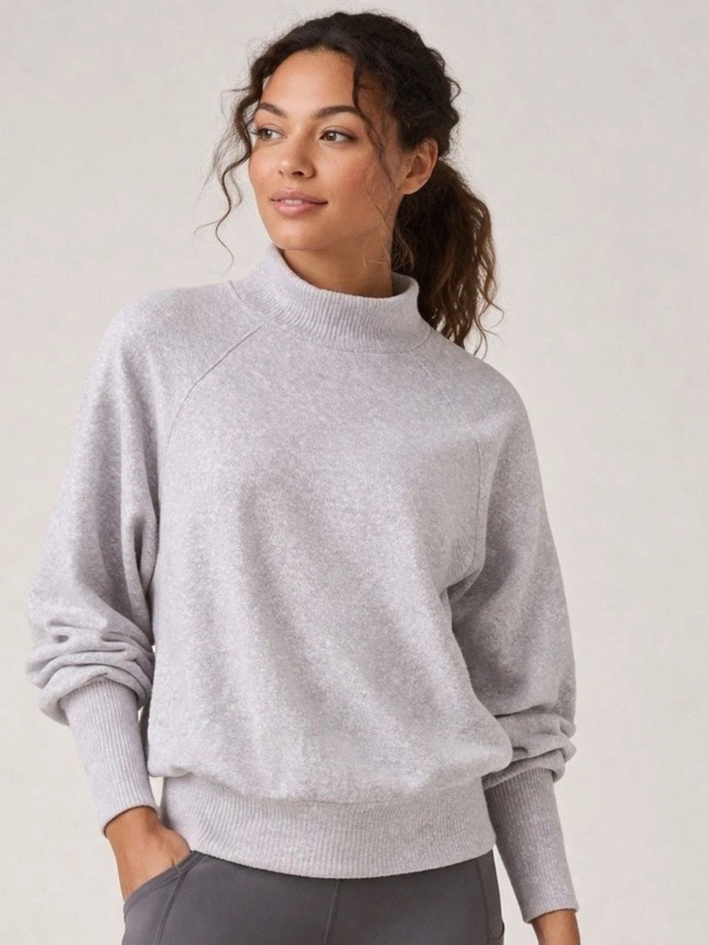 ANTHROPOLOGIE MAEVE Soft Lilac Mockneck Sweater